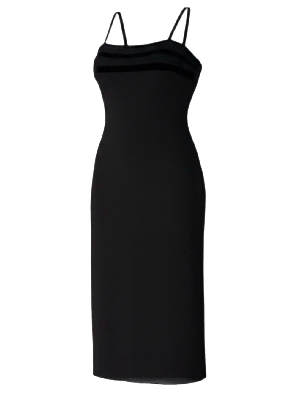 Jones New York Black Spaghetti-Strap Midi Dress